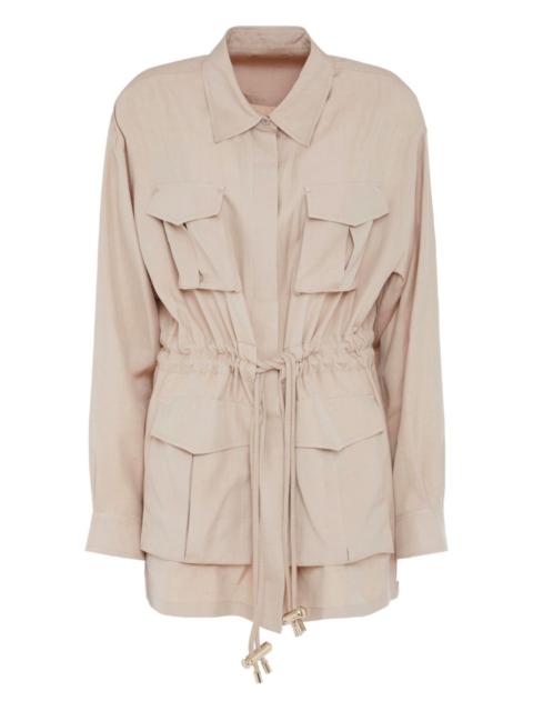 drawstring-waist jacket