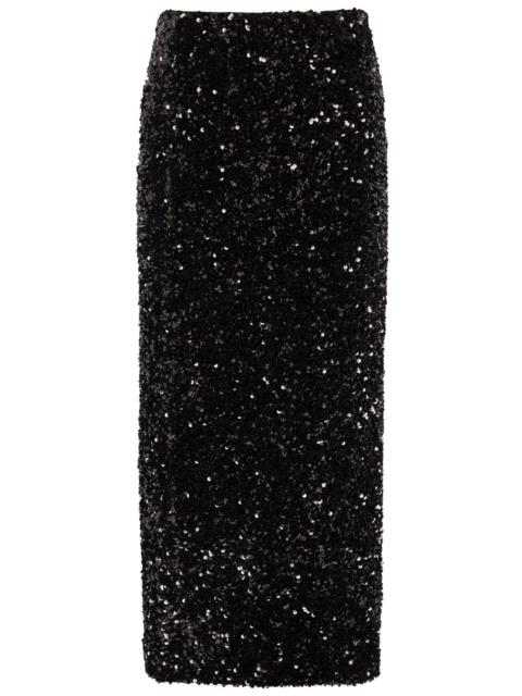 Vince Sequin-embellished Velvet Midi Skirt