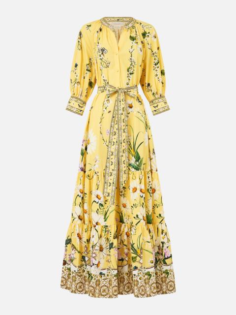 TIERED SHIRT DRESS WITH SHORT SLEEVE