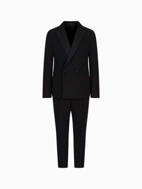 Upton Line double-breasted, wool-crêpe tuxedo