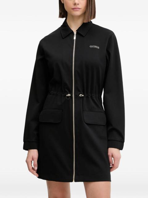 Carla zip drawstring mini dress