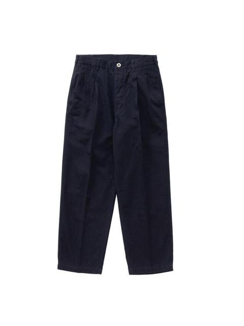 PLEATED WIDE CHINO W DK.INDIGO