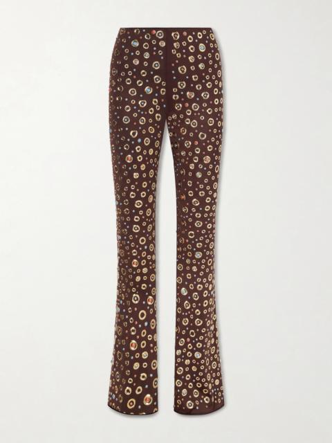 Studded Stretch-jersey Flared Pants