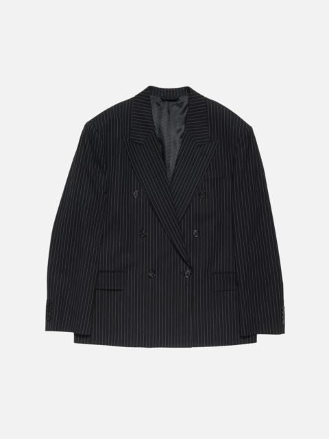 Double-breasted suit jacket - Navy/white