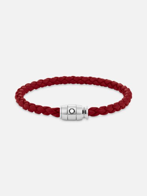 Bracelet Steel 3 rings Meisterstück collection in russet leather