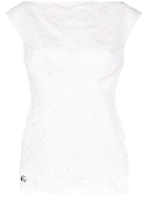 scalloped lace blouse