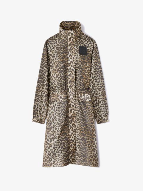 LEOPARD NYLON PARKA COAT
