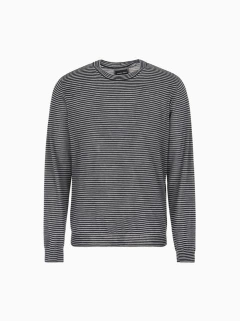 Icon striped cashmere crew-neck jumper