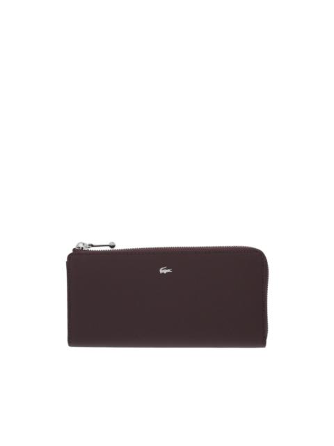 logo-plaque zipped wallet