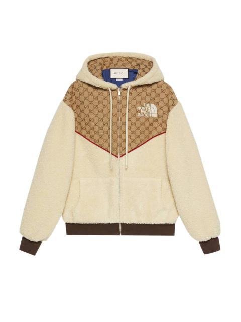 The North Face x Gucci GG Canvas Shearling Jacket 'Beige/Ebony'
