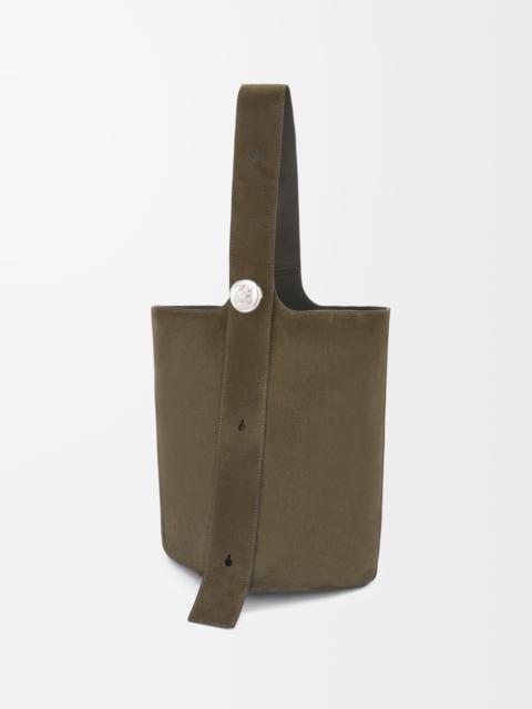 Large Pebble bucket bag in suede calfskin