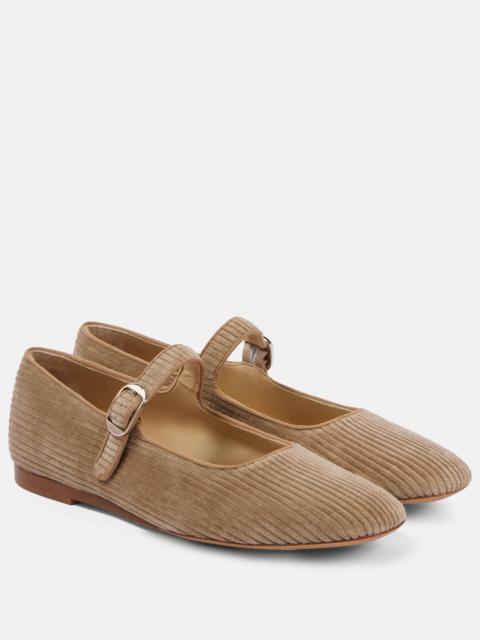 Corduroy Mary Jane flats
