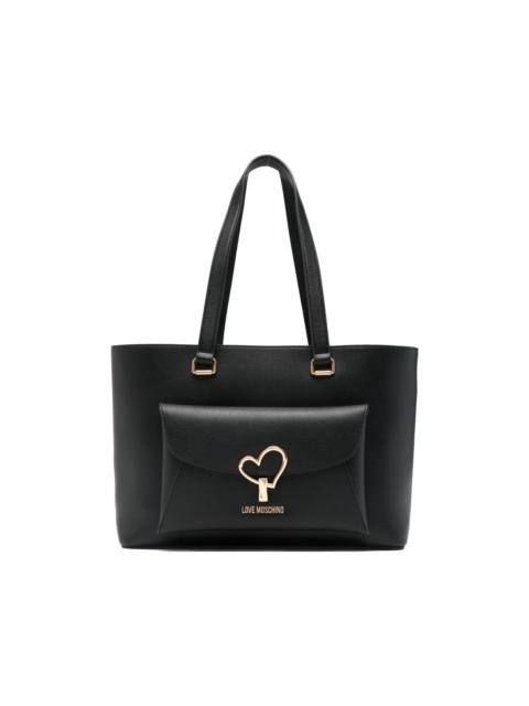 heart appliqué tote bag