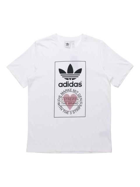 adidas originals Love Printing Short Sleeve White GK7165