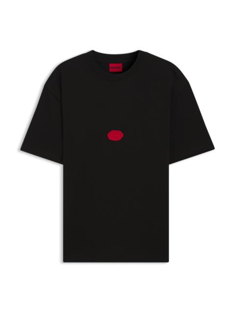 COTTON JERSEY T-SHIRT WITH CURVED LOGO