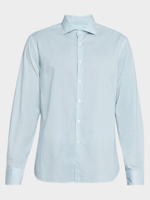 Men's Micro-Geometric Sport Shirt