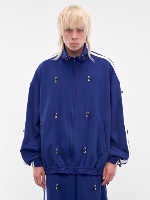 Navy Nylon Bungee Track Jacket