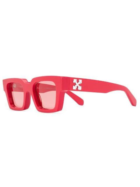 OFF-WHITE Virgil Square Frame Arrows Plaque Sunglasses Red/White/Red Tint (OMRI002S209040202000)