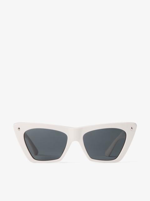 Lou
Milk and Grey Acetate Cat-Eye Sunglasses