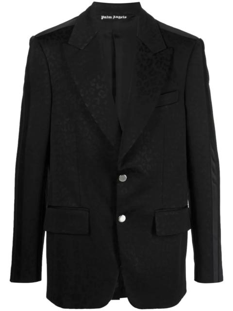 jacquard single-breasted blazer