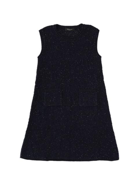 bouclé shift mini dress
