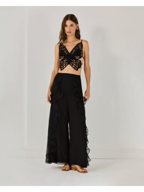 SILK PLISSE PANT (RUNWAY)