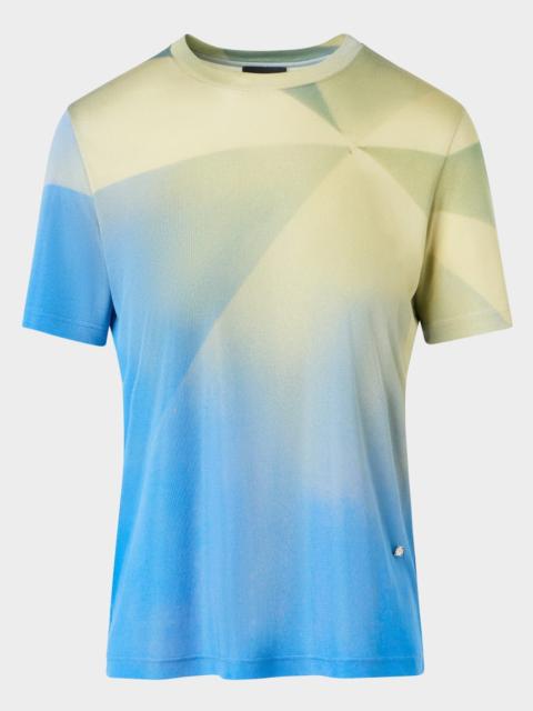Sunbeam Print Silk Short-Sleeve T-Shirt