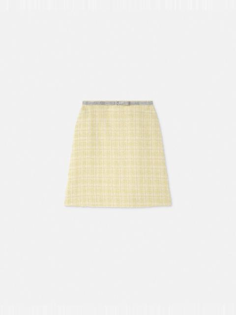 Crystal Tweed A-Line Mini Skirt