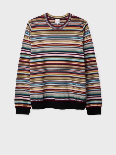 'Signature Stripe' Merino Wool Knit Sweater