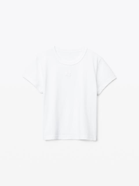puff logo shrunken tee in cotton jersey