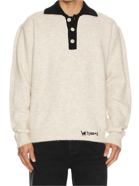 Brushed Contrast Knit Top