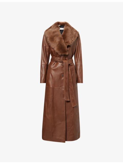 Dakota Belted Leather Coat