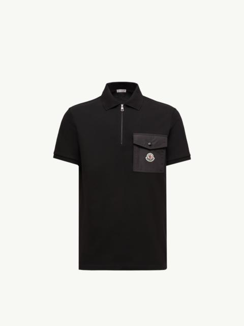 Cotton Piquet Polo Shirt with Pocket