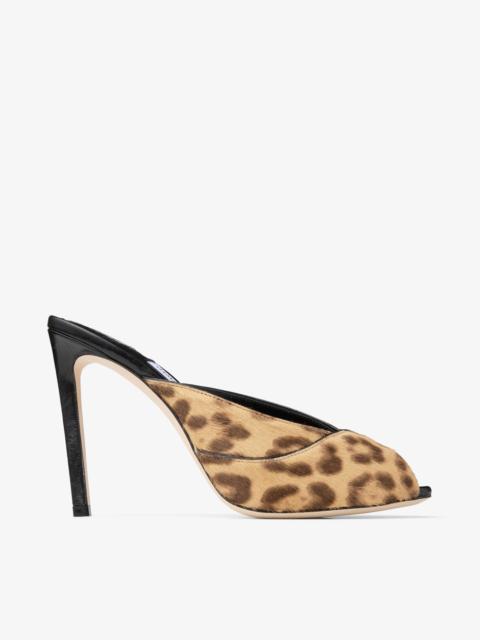 Brigitte Mule 100
Natural Leopard Print Pony Mules