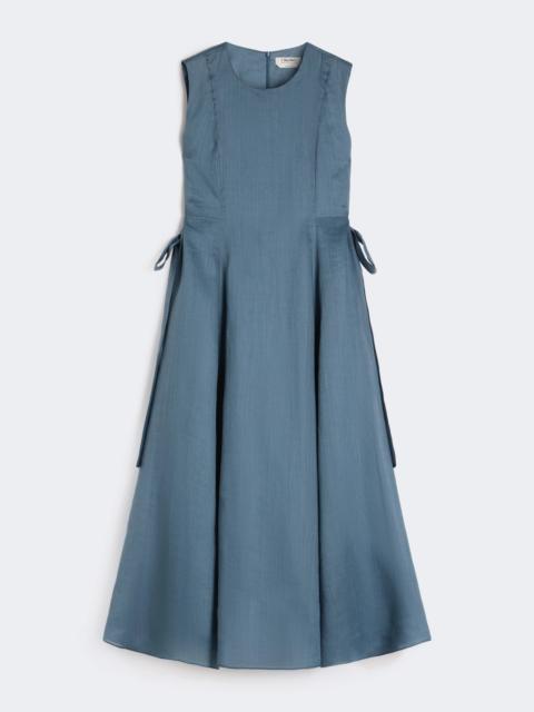 Long ramie dress - SKY BLUE