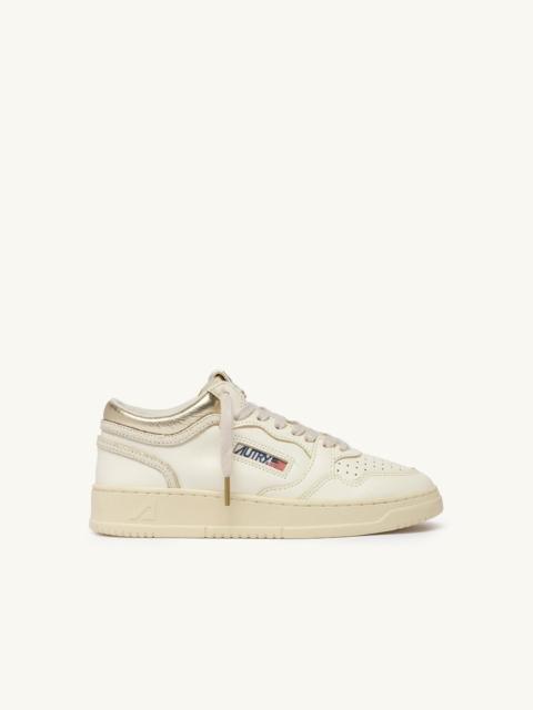 MED-WAY SNEAKERS IN LEATHER COLOR MARSHMALLOW AND PLATINUM