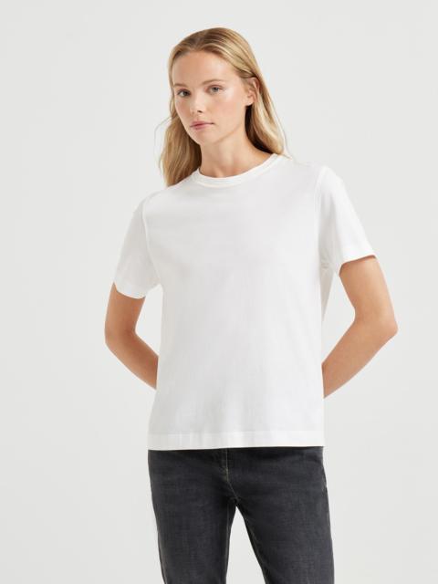 Cotton jersey T-shirt with monili