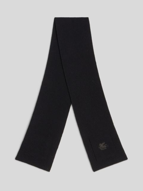 KNITTED SCARF WITH LOGO