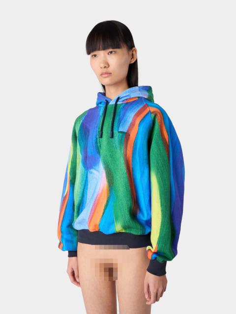 EMBROIDERED EIWS HOODIE / multicolor allover print