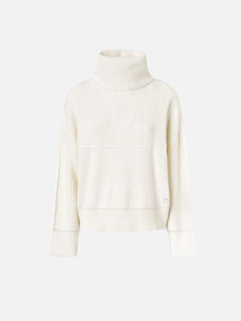 FINE WOOL AND CASHMERE TURTLENECK JUMPER