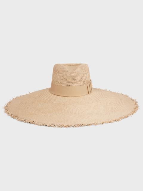 wide-brimmed triomphe hat in straw