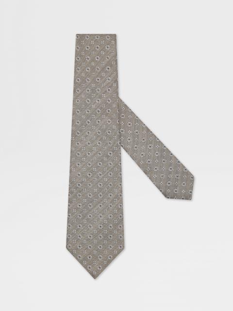 LIGHT TAUPE SILK AND LINEN TIE