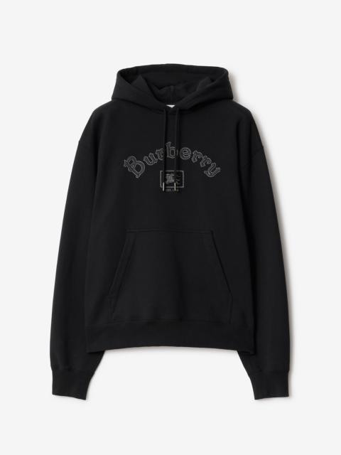 Gothic Logo Cotton Hoodie