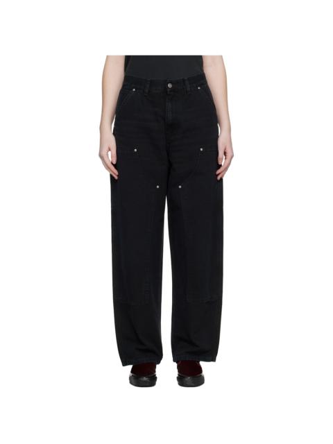 Black Brandon Double Knee Trousers