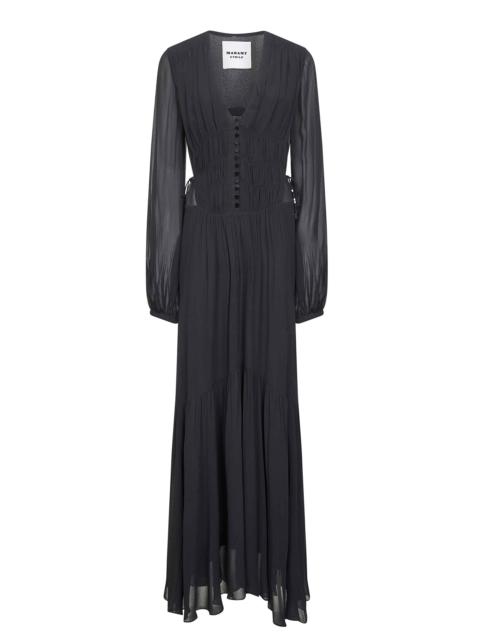 Black georgette Briane long dress