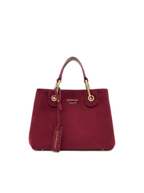 top-handle gold-tone detail tote bag