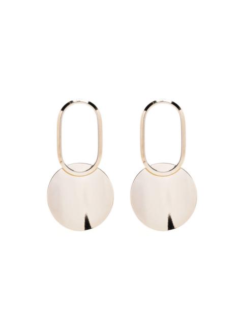 circular-pendant polished earrings