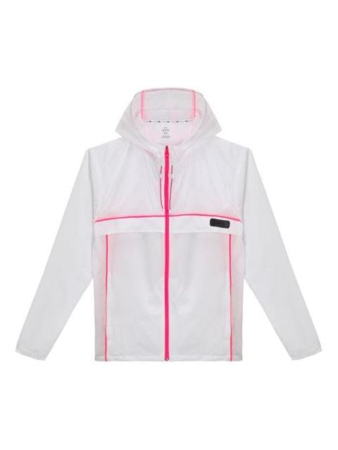 Under Armour Run Anywhere Hooded Jacket 'White Pink' 1374229-100