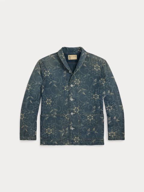 Indigo Print Woven Overshirt