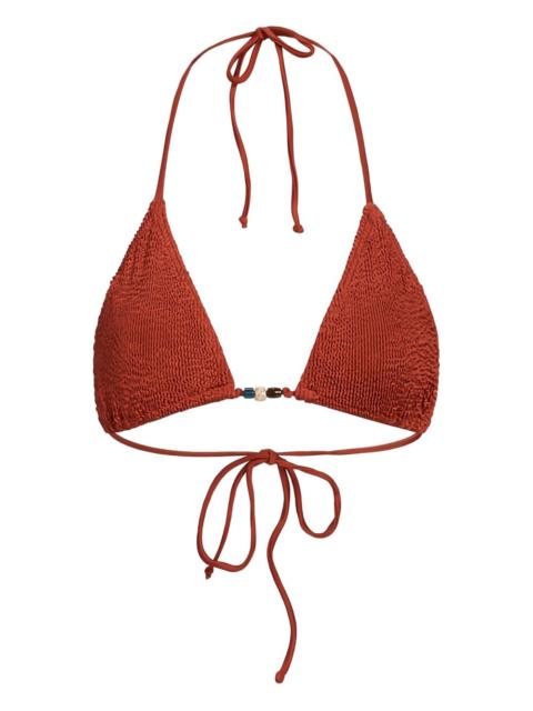 beaded Ingrid bikini top